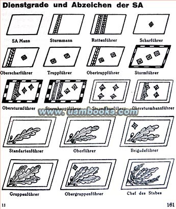 SA ranks and SA insignia