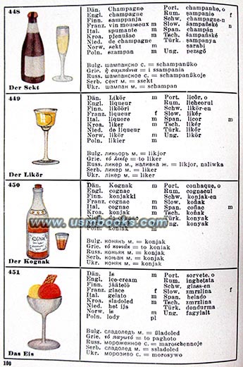 Nazi Picture Dictionary 1943, Europa in 23 Sprachen