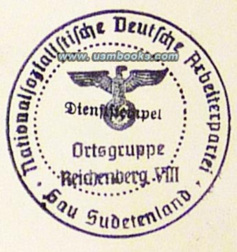 NSDAP Gau Sudetenand, Ortsgruppe Reichenberg VIII