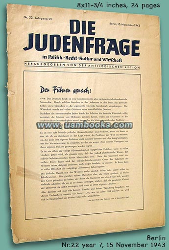 DIE JUDENFRAGE in Politik, Recht, Kultur und Wirtschaft