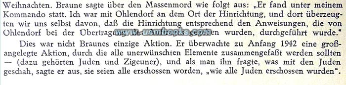 SS-Standartenfhrer Werner Braune, Massenmord Juden und Zigeuner