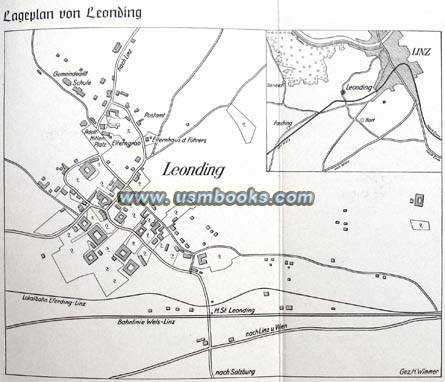 Fold-out map of Leonding