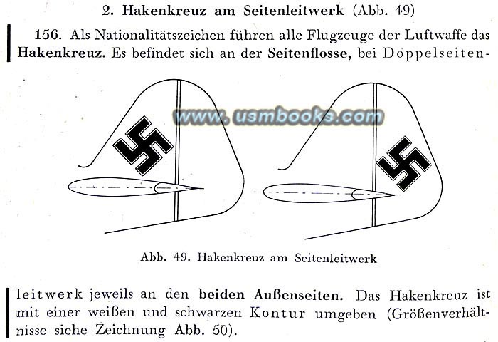 Nazi swastika tail markings, Halenkreuz