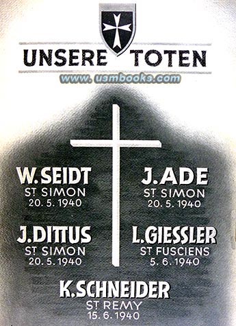 3. M.G., Batl. 5 Unsere Toten, fallen comrades