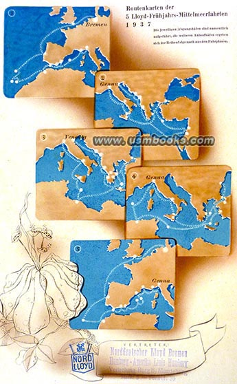 1937 NDL cruise maps