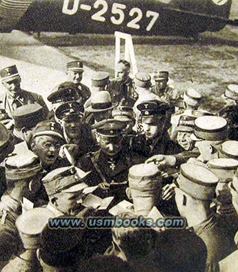 Hermann Goering surrounded by autograph seekers