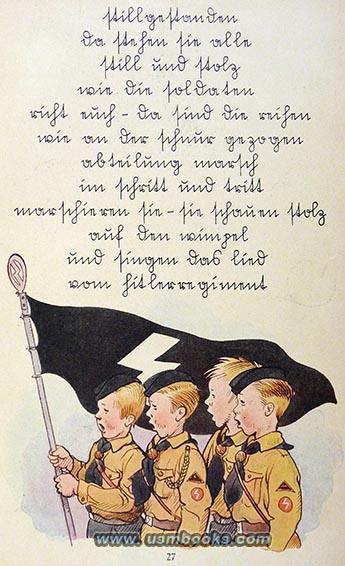 HJ mit Hakenkreuz-Wimpel, Hitler Youth flag