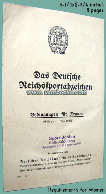 Das deutsche Reichssportabzeichen 