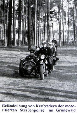 motorized Nazi police