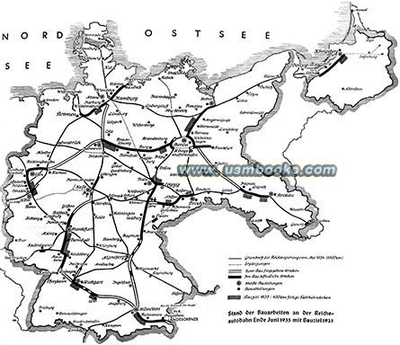 Nazi freeway map June 1935