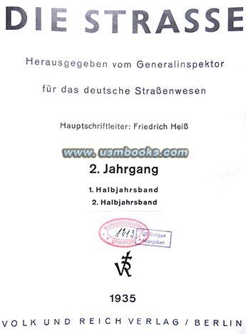 Die Strasse, Volk und Reich Verlag, 1935