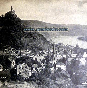 medieval castle ruins on the Rhine river