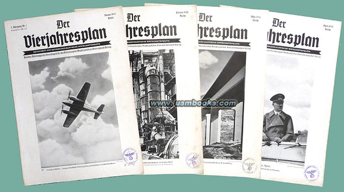 1938 Der Vierjahresplan Nazi magazines